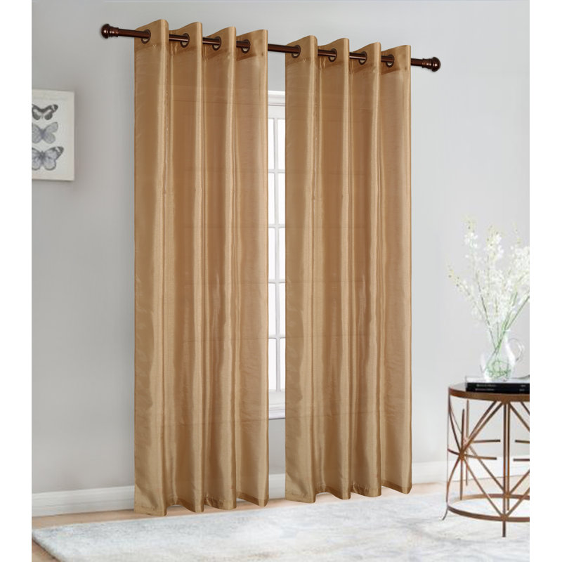 Hawthorne Semi Sheer Curtains / Drapes Pair, Mocha