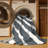 Washable Dove Gray White Striped Area Rug-1573167754