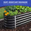 Ensemble de lit de jardin surélevé noir en métal galvanisé