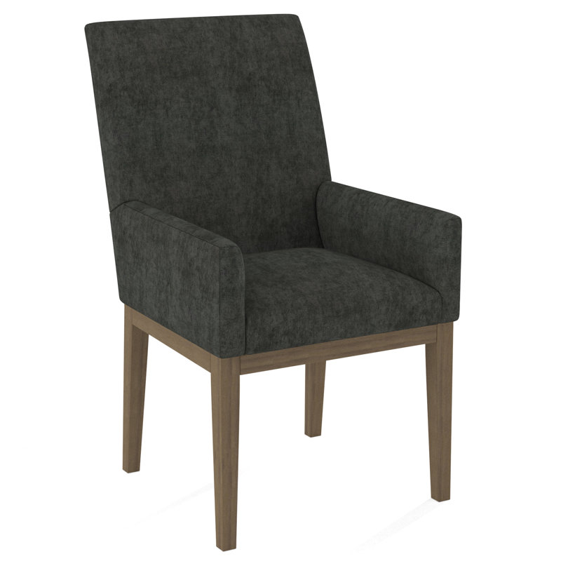 Upholstered Arm Chair, Weathered Gray, Rumor Bliss