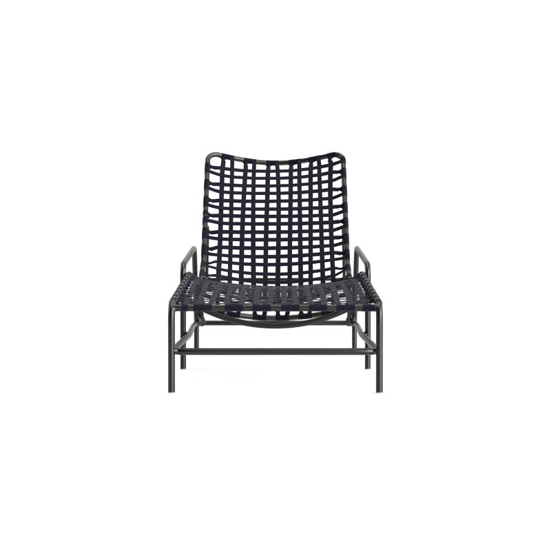 Kantan Outdoor Chaise Lounge, Marine/Textured Pewter