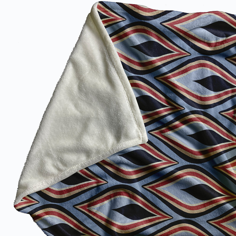 Honora Geometric Blanket, Blue