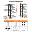Metal Rectangle Free Standing Pot Rack-112556264