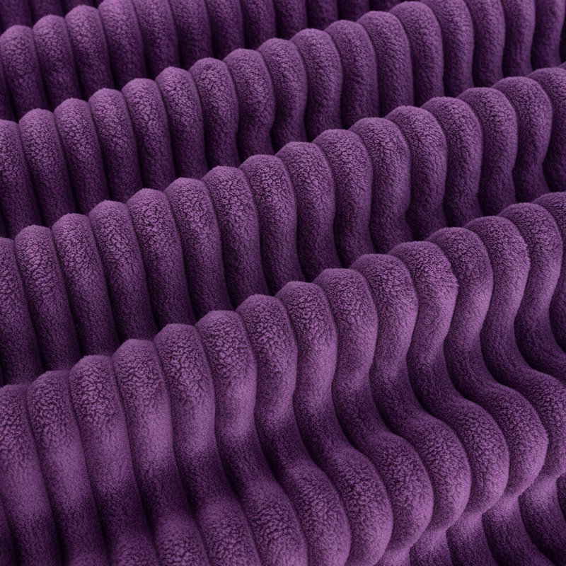 Repose-pieds plein Corduroy Upholstery, Purple