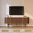 Mid-Century Modern Fluted Oval Tv Stand With Built-In Power Outlet To Fits Up To 75" Tvs-1057991657