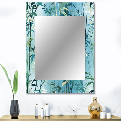 «Andreias Natures Botanical Ferns Jungle Harmony», miroir mural décoratif botanique