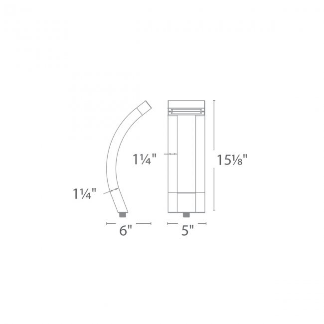 Slide LED Pathway Light, 24" H x 5" W x 9.13" D