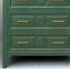 Meuble-lavabo de salle de bain autoportant vert 30 po, combinaison d'évier en céramique + armoire de rangement en bois massif, 3 tiroirs pour plus de commodité