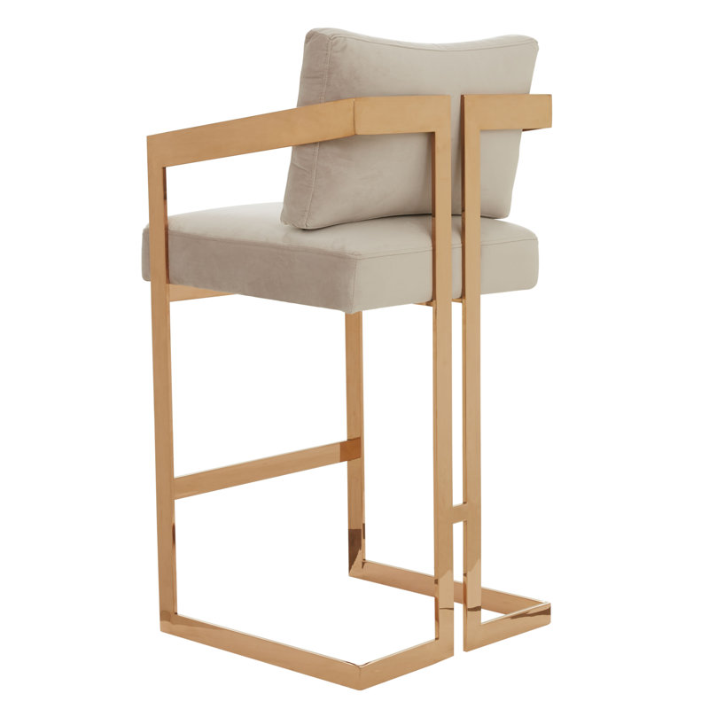 Upholstered Stool, Almond