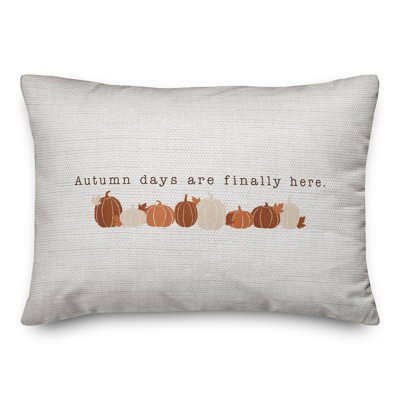  Housse et insert d'oreiller carré Autumn Days Are Enfin Here