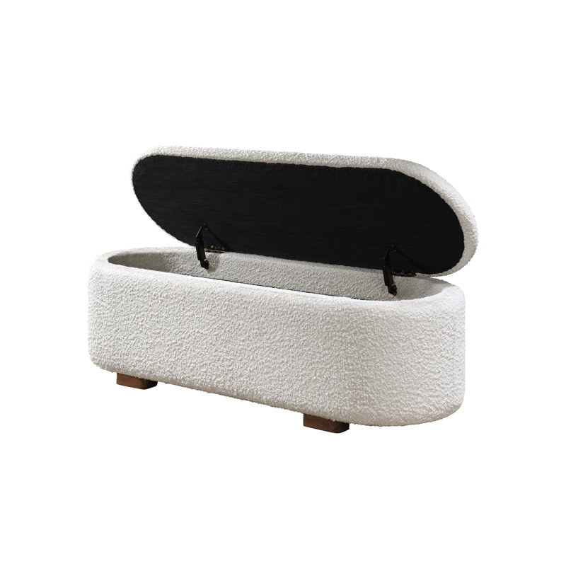 Banc de rangement Modern Bouclé