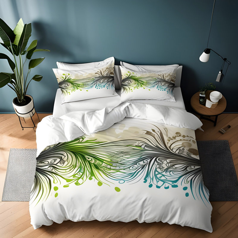 Abstract Duvet Cover, King Duvet Cover + 2 King Shams