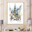 Vintage Old Europe View I - peinture sur toile encadrée