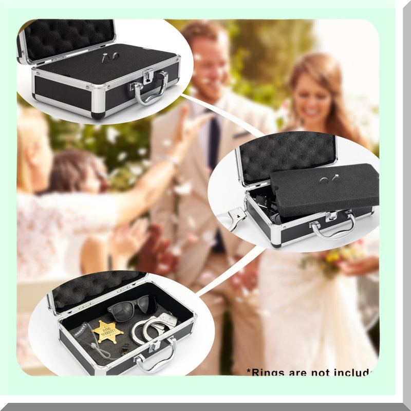 Wedding Ring Bearer Box with Security Accessories