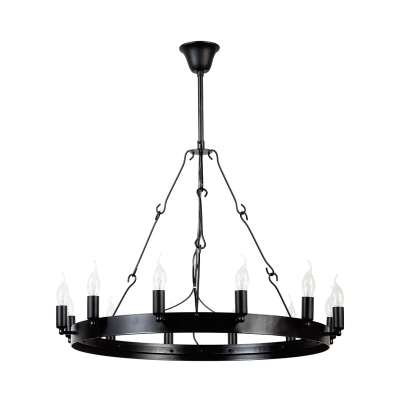 Wingo 12 - Light Waggon Wheel Chandelier