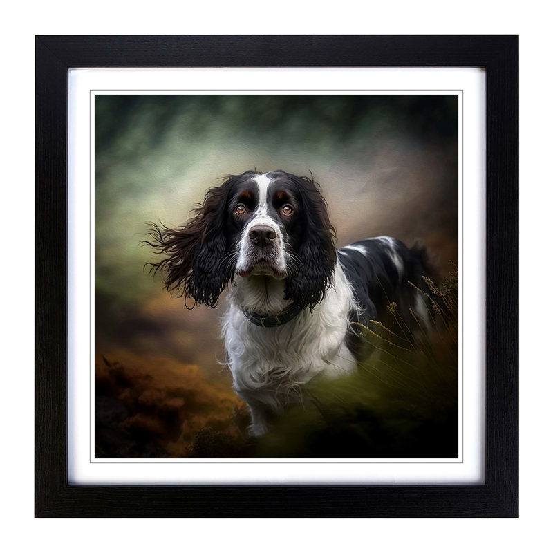 Single Picture Frame Print on Wood, Black