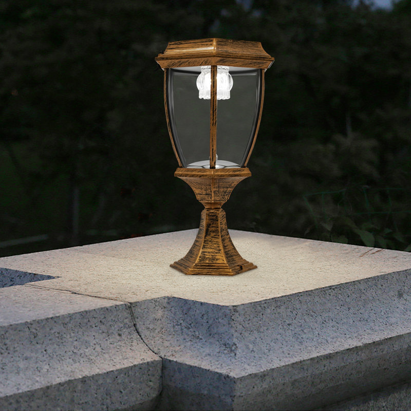13.78'' Solar Powered Integrated LED Outdoor Table Lamp