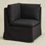 Chaise de coin de salle à manger rembourrée en tissu Crampton Performance-583340654