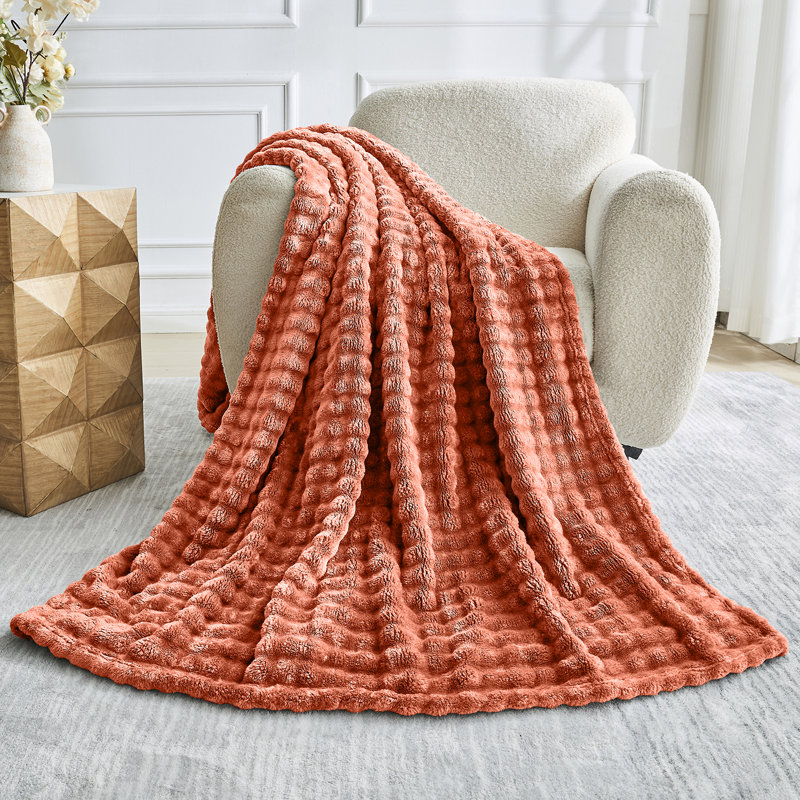 Standard Throw Blanket, Terracotta, 150cm L x 200cm W 