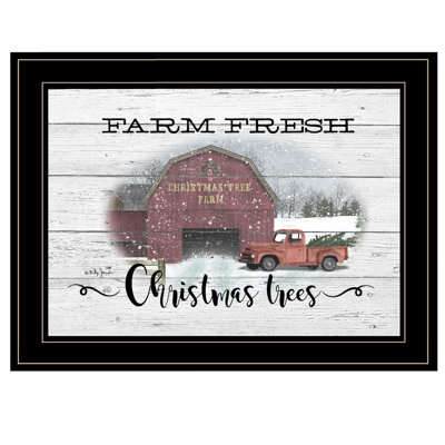 Farm Fresh Christmas Trees Framed Wall Art for Living Room, Home Wall Décor by Billy Jacobs