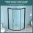42" W X 76" H Diamond-Shaped Corner Shower Door, 5/16 In.(8Mm), Matte Black