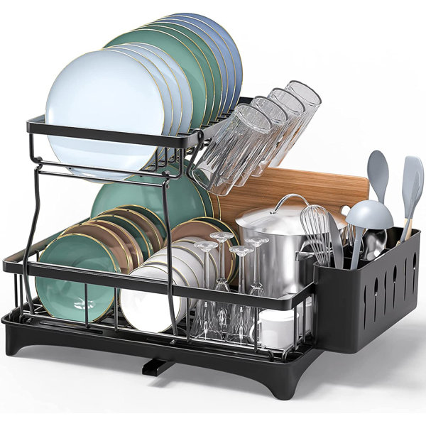 qxttech Stainless Steel 2 Tier Dish Rack