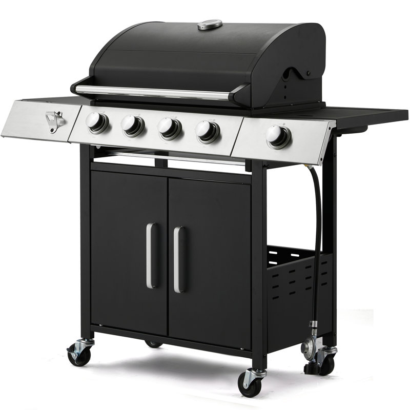 Barbecue au gaz propane à 4 brûleurs avec brûleur latéral