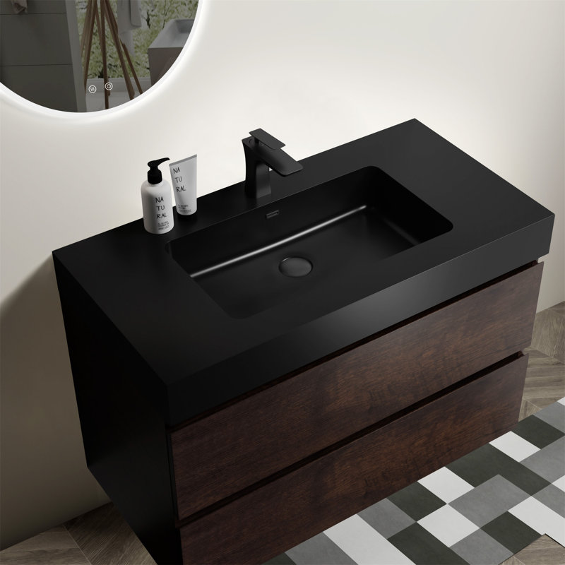 Alice 36"  Bathroom Vanity With Sink, Noir, noir, noir, noir, Noyer