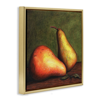 «Pears Still Life», art mural encadré flottant par Connie Resch