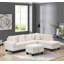 Modern Style Recliner Sectional Sofa Made With Wood in Cream