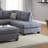 3-Pcs Sectional Sofa Cushion Sofa Chaise Ottoman Reversible Couch Pillows (Sectional)-1277025057