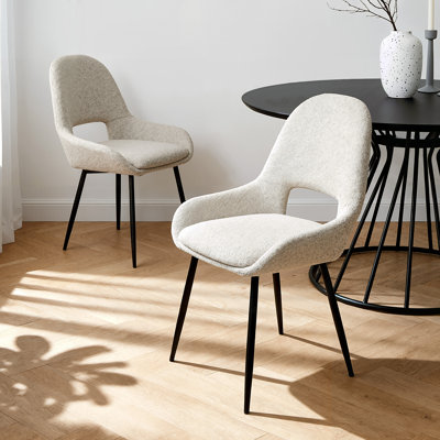 49cm H Upholstered Metal Upholstered Back Accent