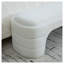 Banc de chambre rembourré blanc de 65 po de large avec repose-pieds de bout pour l'entrée et le salon