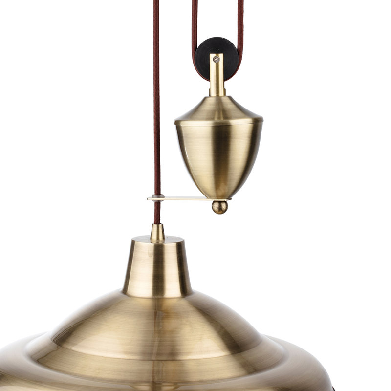 1 - Light Dome Pendant, Antique Brass
