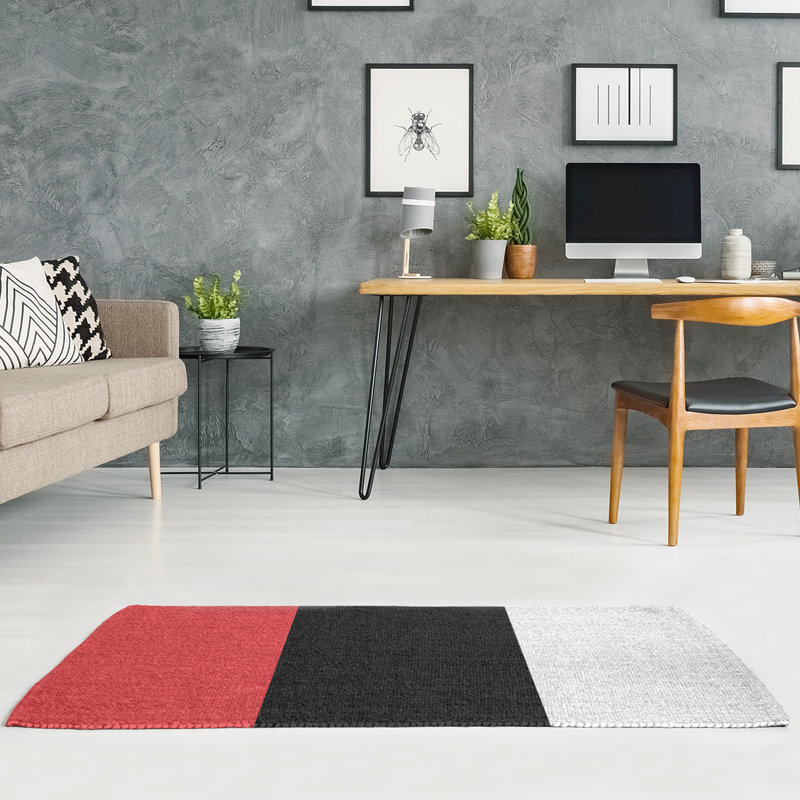 Tapis de zone rouge/noir, Rectangle 5 pi x 7 pi