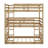 Detachable Triple Rubber Wood Bunk Bed With Ladders, Guardrails-861257478