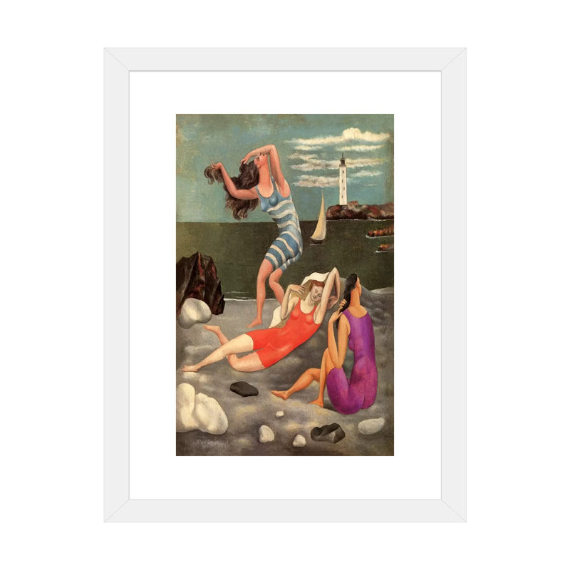 «The Bathers» par Pablo Picasso - reproduction d'art, H 24 po x l 16 po x P 1 po, Papier blanc, Blanc