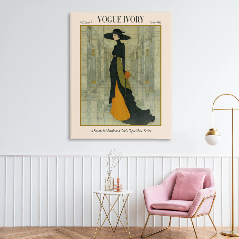 Toile de magazine Ivory Hall, design par A Barefoot Stylist, H 48 po x l 36 po