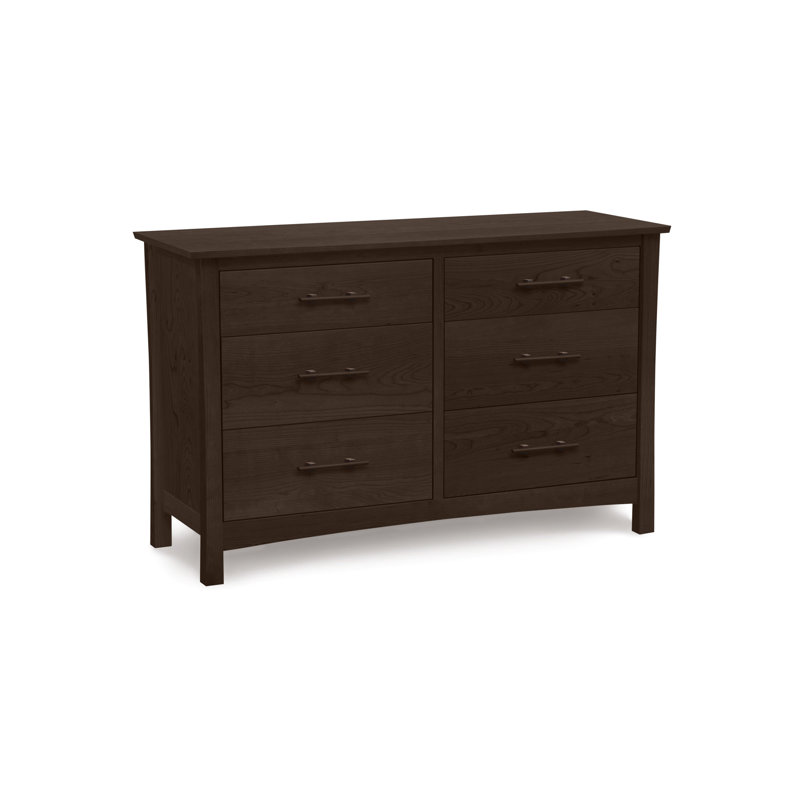 Monterey Solid Wood 58.75 " W 6 - Drawer Dresser, Smoke Cherry