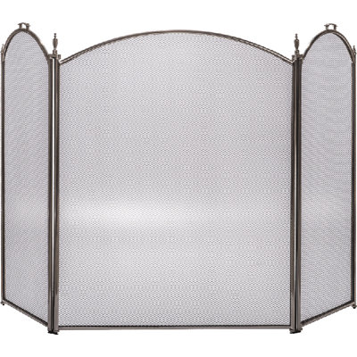 Daiton 3 Panel Steel Fireplace Screen