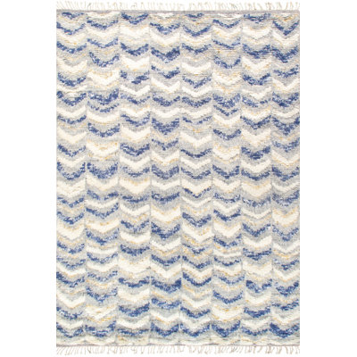Casablanca Moroccan Hand Knotted Wool Chevron Area Rug