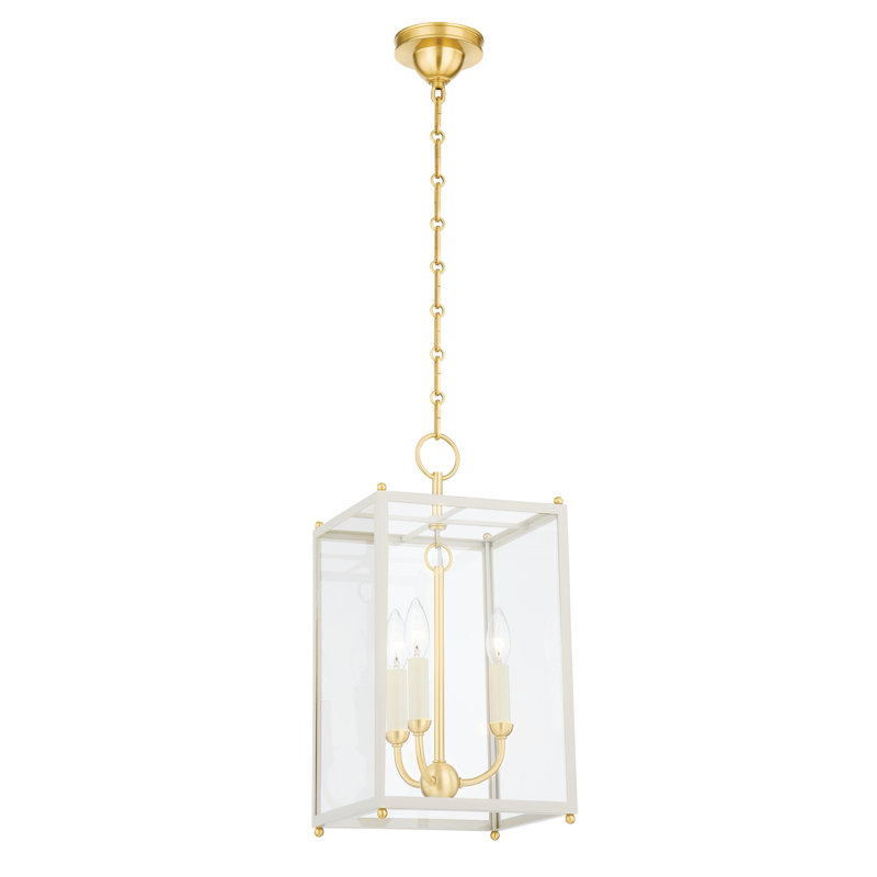 Chaselton 3 - Light Pendant, Clear Glass/White