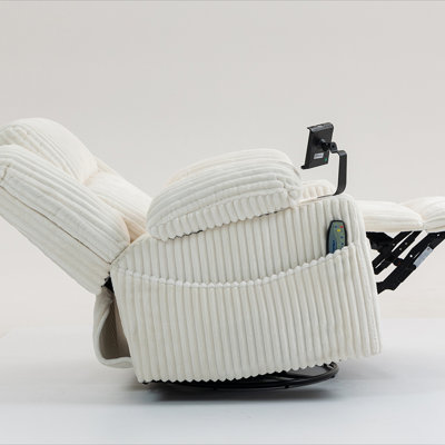 Chaise berçante inclinable électrique pour adultes avec chaleur et chaleur, port de charge USB et Type-C, position infinie, chaises berçantes électriques pour salon, chambre de bébé