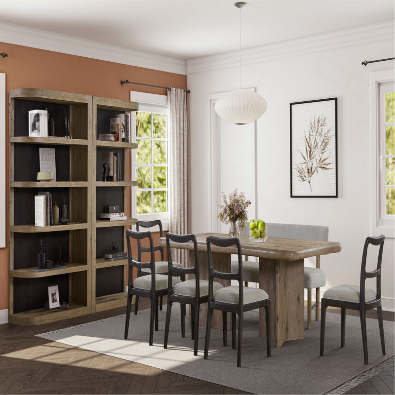 English Knotty Oak Double Pedestal Table