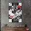 Notoriart Flashy Red Sneaker Framed Sneaker 1 Piece Canvas Wall Art-100010605-100010618