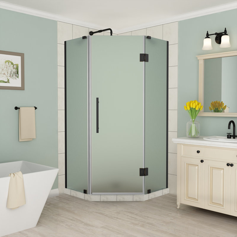 Merrick 40" x 72" Neo Angle Hinged Shower Enclosure, Oil Rubbed Bronze