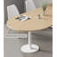 Table de conférence à bout arrondi avec armoire de rangement latérale-1270010717
