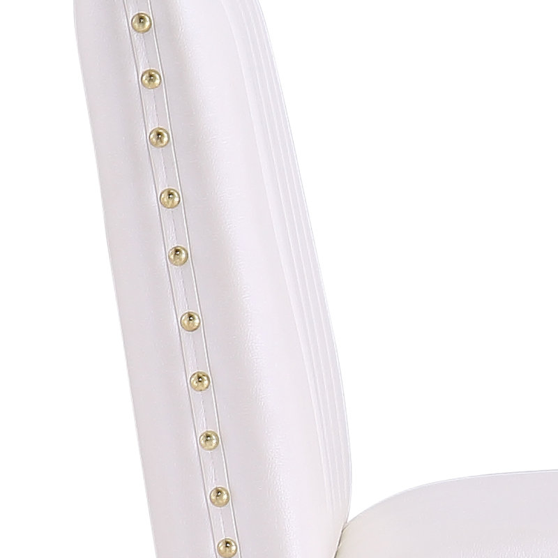 Tabouret de comptoir rembourré avec structure en métal Leroyce, 2