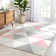 Arden Power Loom Pink/Grey Rug