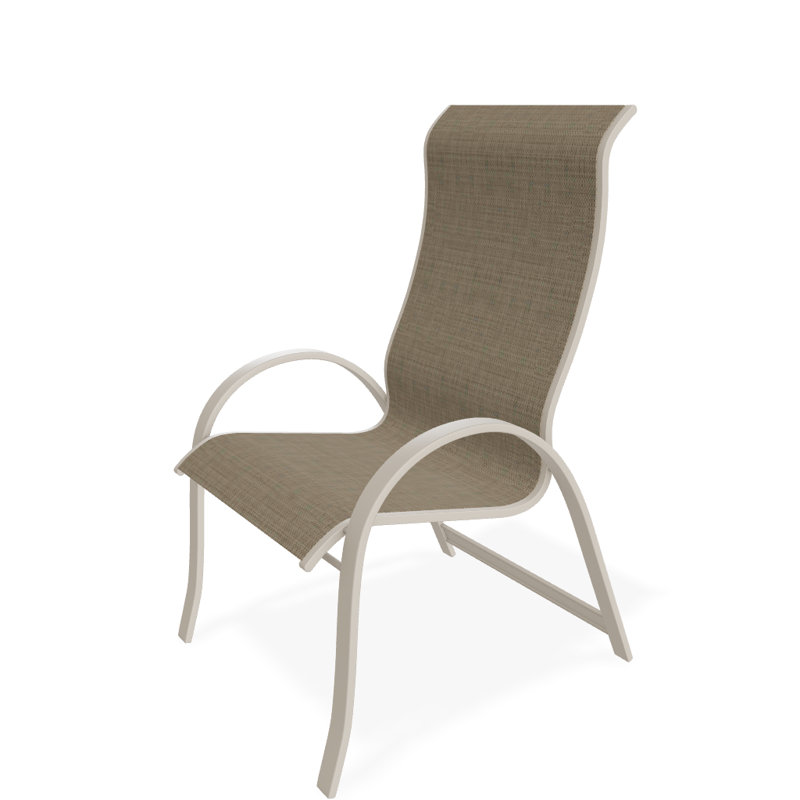 Aruba 1 Outdoor Dining Armchair, Textured Snow, Newport